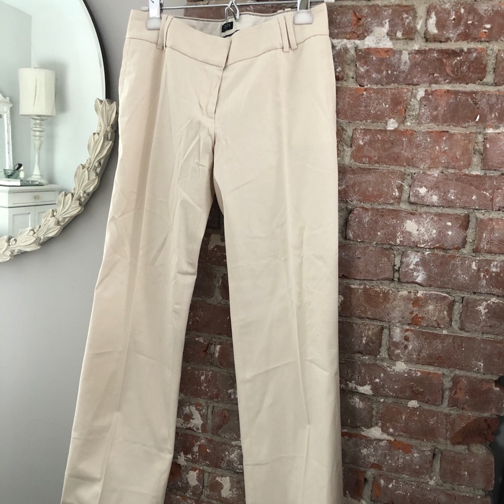 J.CREW .... cream khaki trousers